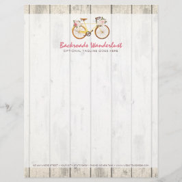Membrete Bicicleta de época Shabby Chic en Personalizado de