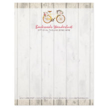 Bicicleta Vintage Shabby Chic sobre Madera Rústica