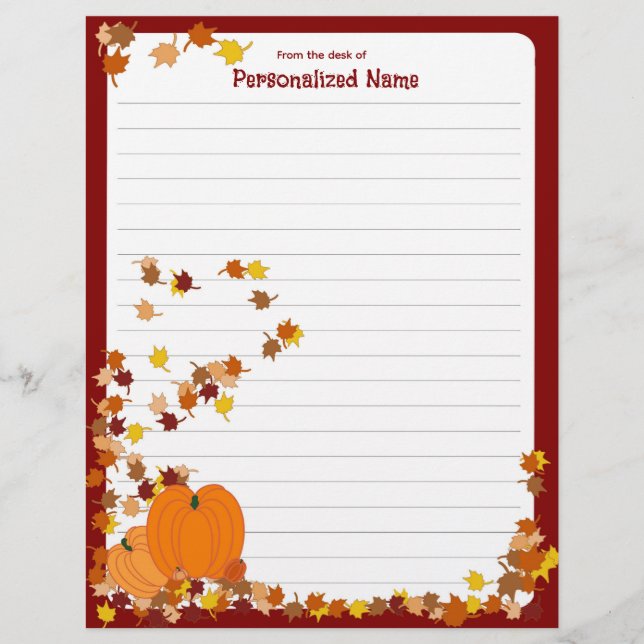 Membrete Bienvenida Otoño - LINDA (Anverso)