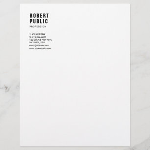 Membrete Blak elegante minimalista y plantilla blanca