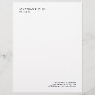 Membrete Blanco y negro elegante de la plantilla