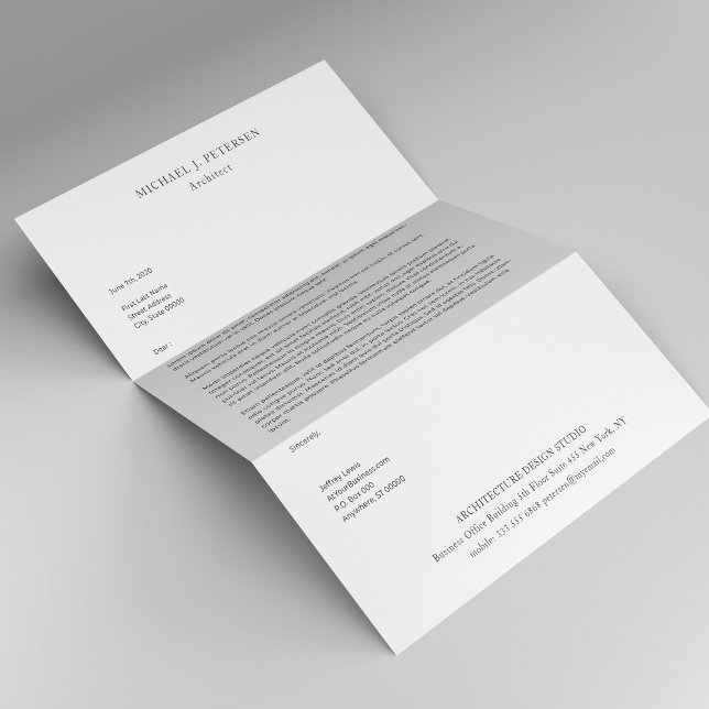 Membrete Blanco y negro sencillo y personalizado (Subido por el creador)