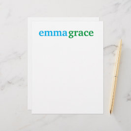 Membrete Bloc de notas monogramado personalizado