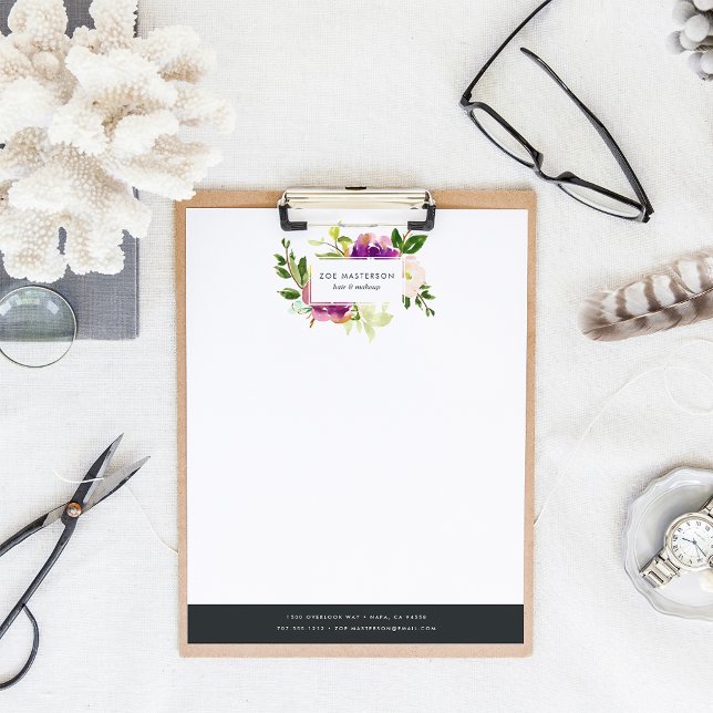 Membrete Bloom vibrante | Logotipo floral acuático (Subido por el creador)