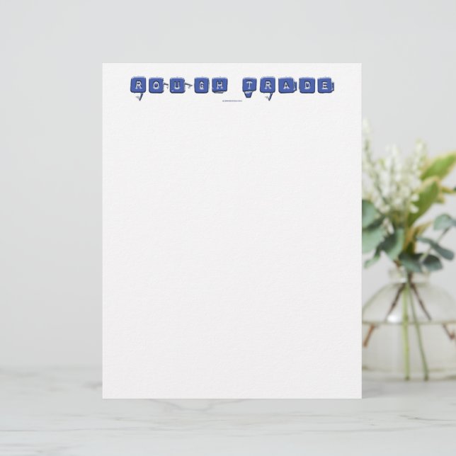 Membrete Bloques de hielo azul 3-D de SlipperyJoe de comerc (Anverso de pie)