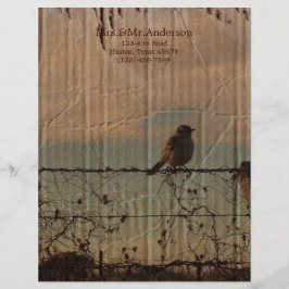 Membrete Boda de granero occidental de la valla rural