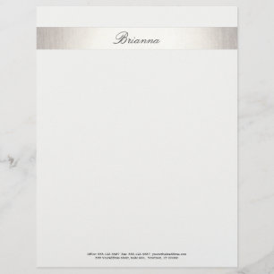 Membrete Boda formal simple Consultor Silver Striped