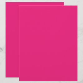 Membrete Boda Rosa Fucsia | Invitación de Color Sólido y At