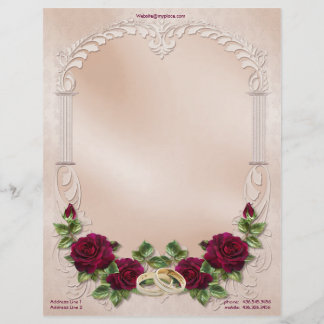Membrete Boda satinado en rosa - Personalizar