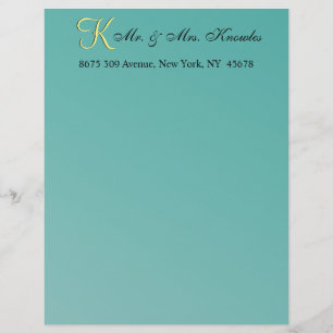 Membrete Boda verde azulado Verde Fun Fab