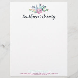 Membrete Bohemio suculento del higo chumbo del cactus de la