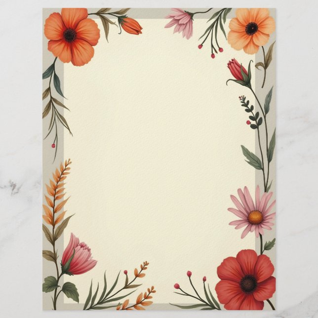 Membrete Boho Chic Stationery Paper (Anverso)