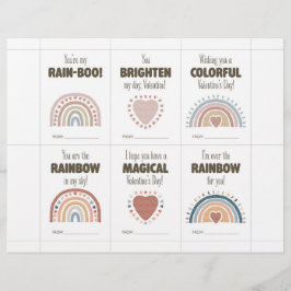 Membrete Boho Valentine’s Day Cards for Kids Classroom 