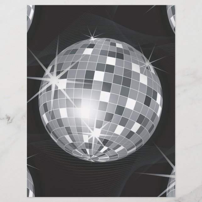 Membrete bola de disco plateado (Anverso)