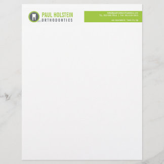 Membrete BOLD DENTIST LETTERHEAD :: lima moderna de logotip