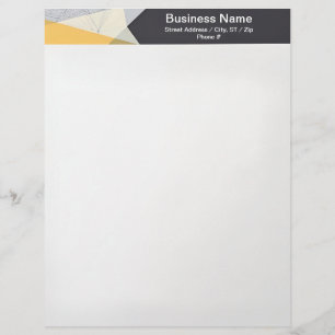 Membrete Borde geométrico gris amarillo negro