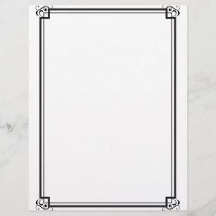 Membrete Borde negro simple y estacional