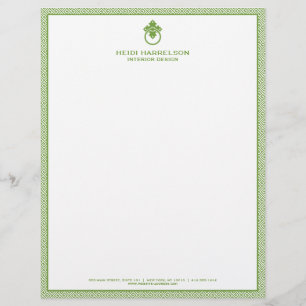 Membrete Borde verde con el logotipo del apodo de la puerta