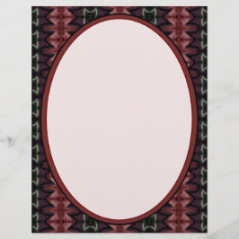 Membrete Borgoña con rosa