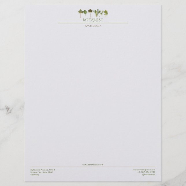 Membrete Botanista Business (Anverso)