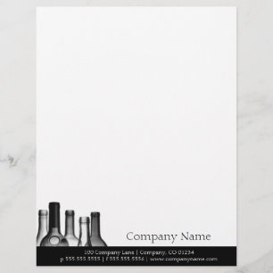 Membrete Botellas de vino Letterhead Profesional