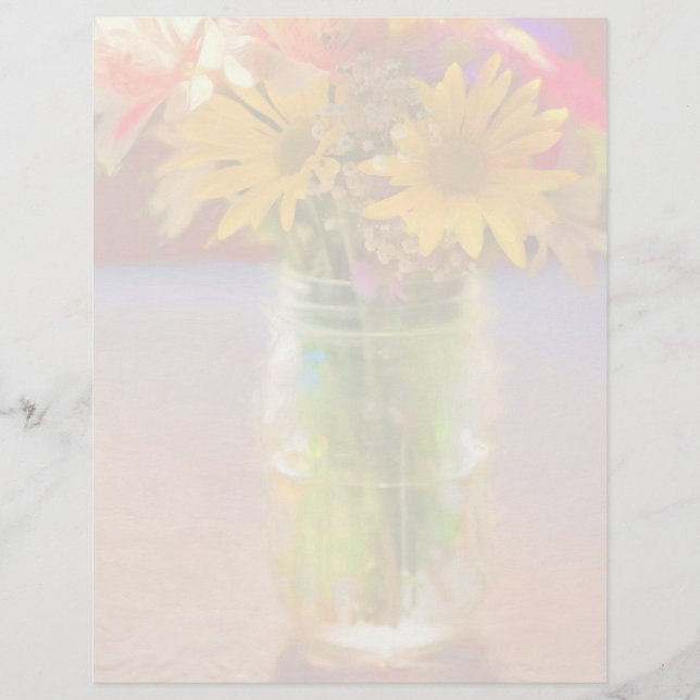 Membrete Bouquet de verano. (Anverso)