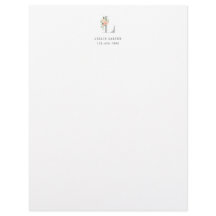 Bouquet floral sobre monograma personalizado inici