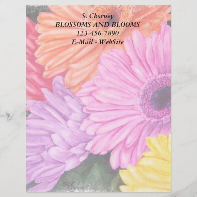 MEMBRETE   BRILLIANT GERBERS PERSONALIZABLE LETTERHEAD (Anverso)