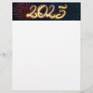 Membrete Bromeantes fuegos artificiales de Año Nuevo 2025