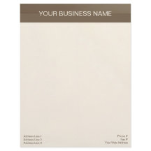 Brown Banner on Beige