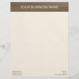 Membrete Brown Banner on Beige