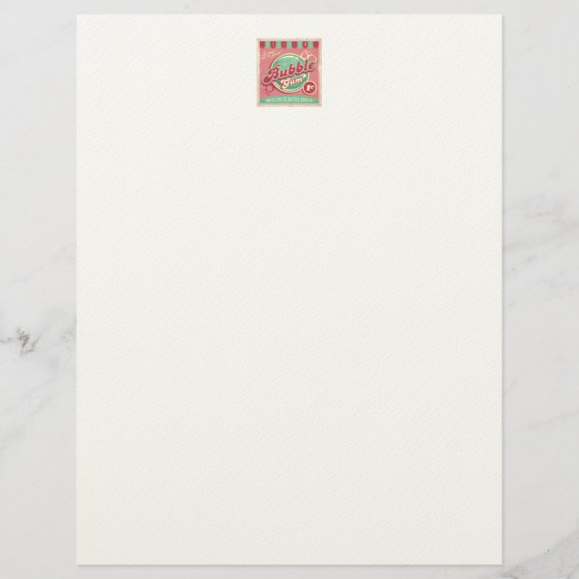 Membrete Bubble Gum Letterhead (Anverso)