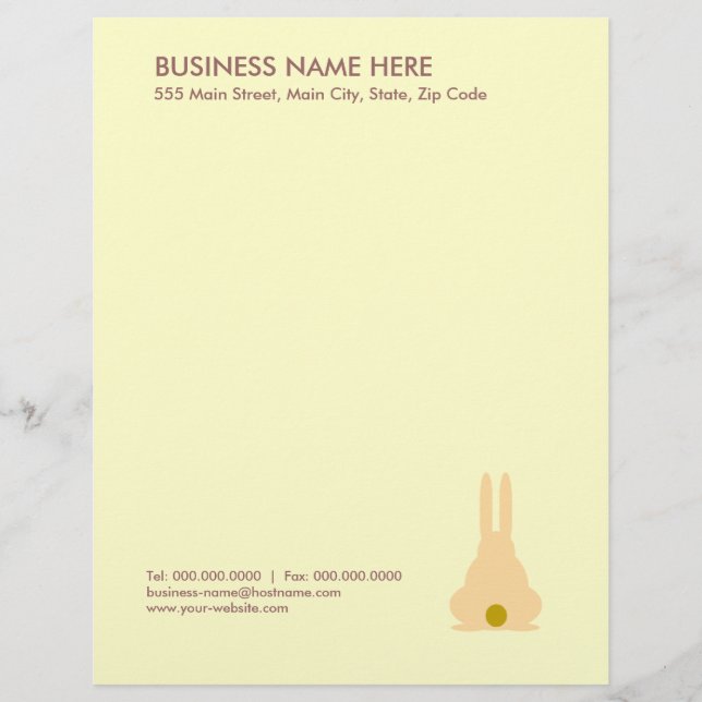 Membrete Bunny marrón (Anverso)