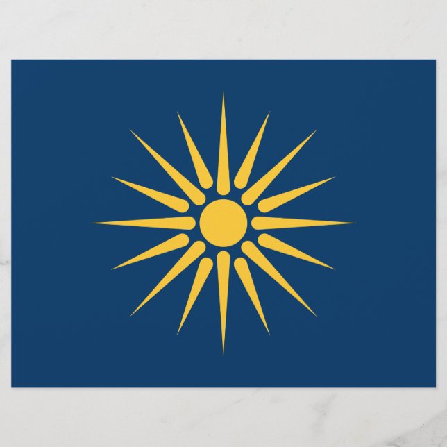 Membrete Cabeza de letra con bandera de Macedonia, Grecia (Anverso)