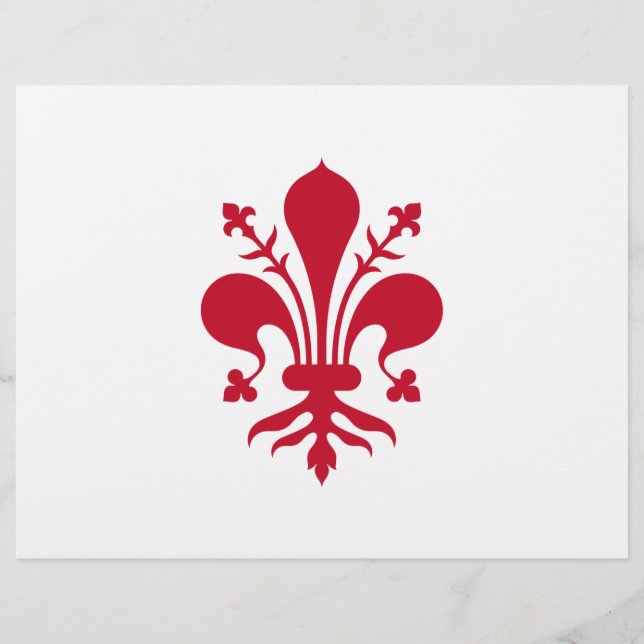 Membrete Cabezal con bandera de Florencia, Toscana (Anverso)