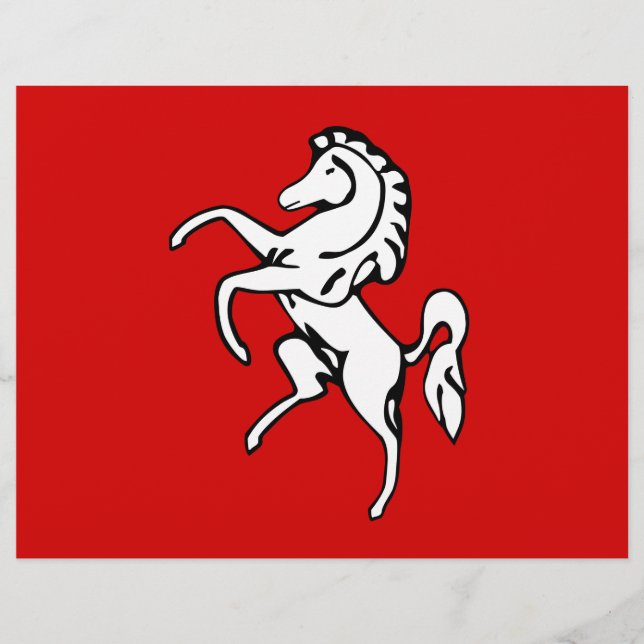 Membrete Cabezal con bandera de Kent, Inglaterra (Anverso)