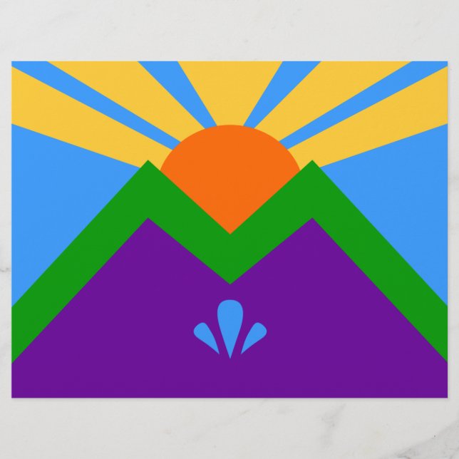 Membrete Cabezal con bandera de Manitou Springs, Colorado (Anverso)