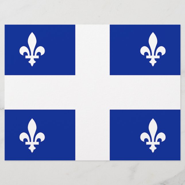 Membrete Cabezal con bandera de Quebec, Canadá (Anverso)