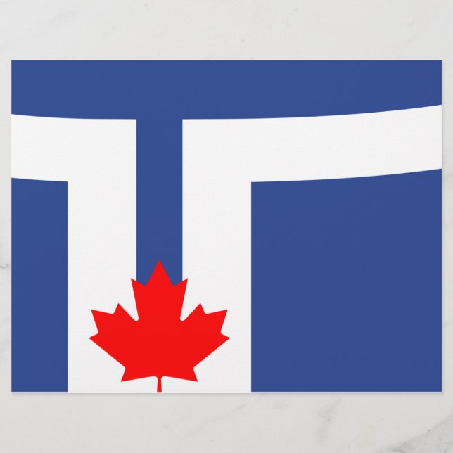 Membrete Cabezal con bandera de Toronto, Canadá (Anverso)