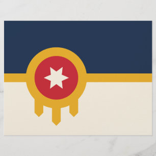 Membrete Cabezal con bandera de Tulsa, Oklahoma