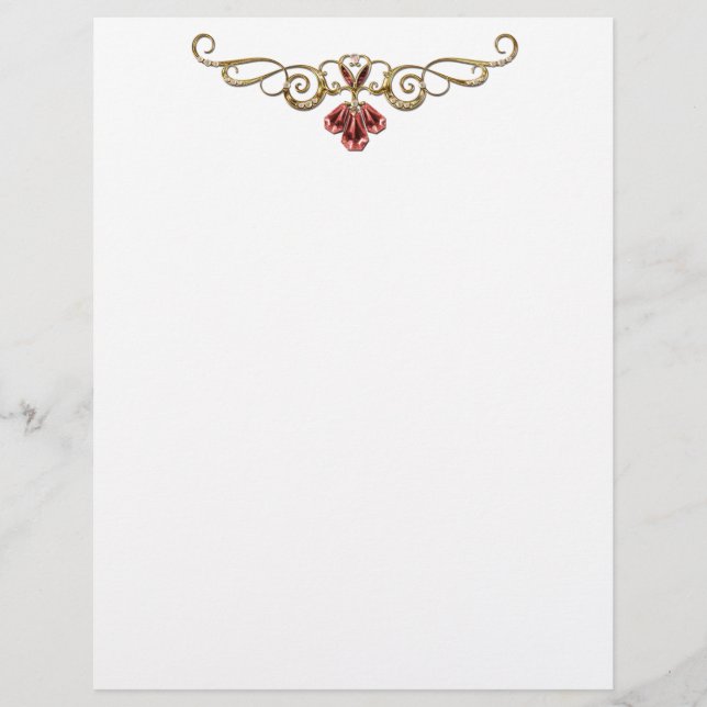 Membrete Cabezal de joyas elegante (Anverso)