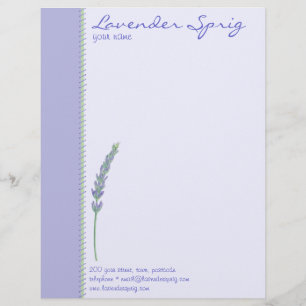 Membrete Cabezal de la funda de lavanda