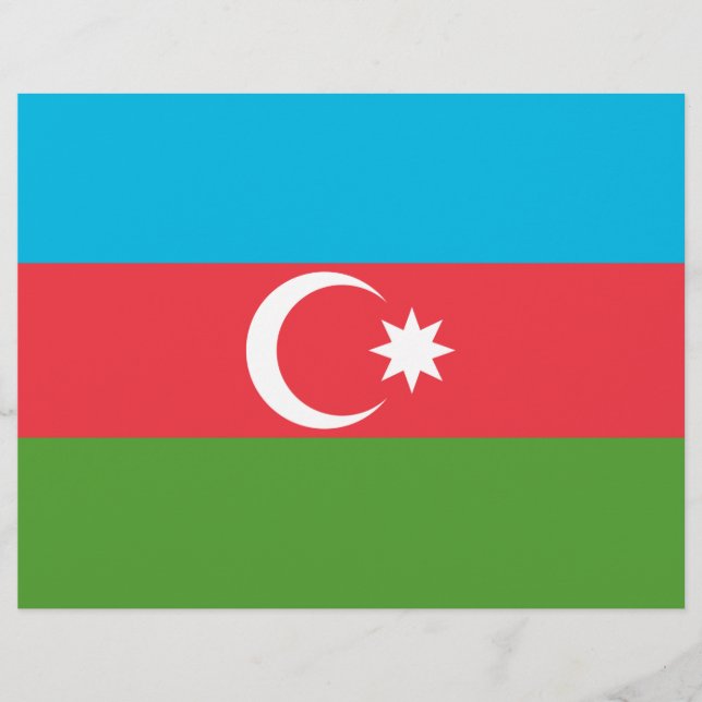 Membrete Cabezal de letra con bandera de Azerbaiyán (Anverso)