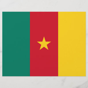Membrete Cabezal de letra con bandera de Camerún