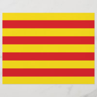 Cabezal de letra con bandera de Cataluña