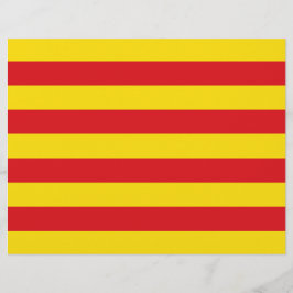 Membrete Cabezal de letra con bandera de Cataluña