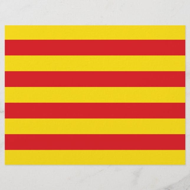 Membrete Cabezal de letra con bandera de Cataluña (Anverso)