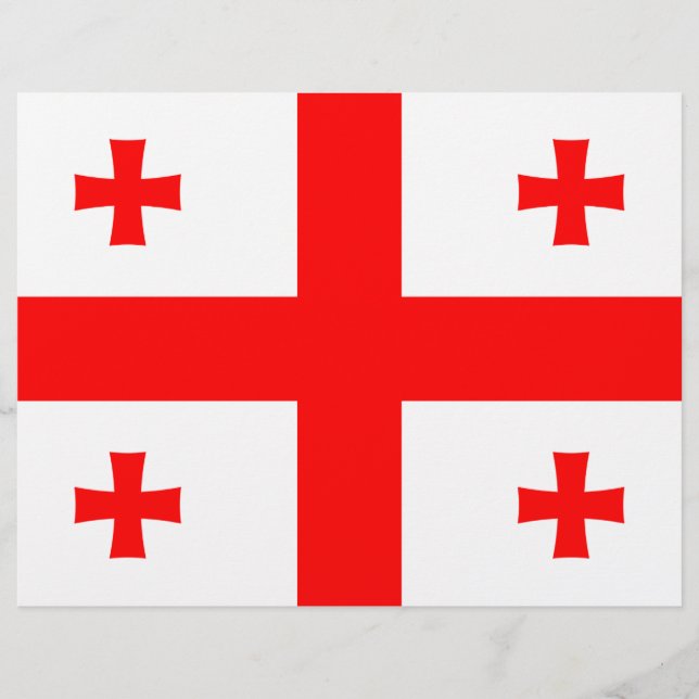 Membrete Cabezal de letra con bandera de Georgia (Anverso)