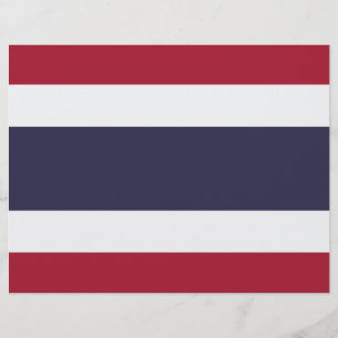 Membrete Cabezal de letras con bandera de Tailandia