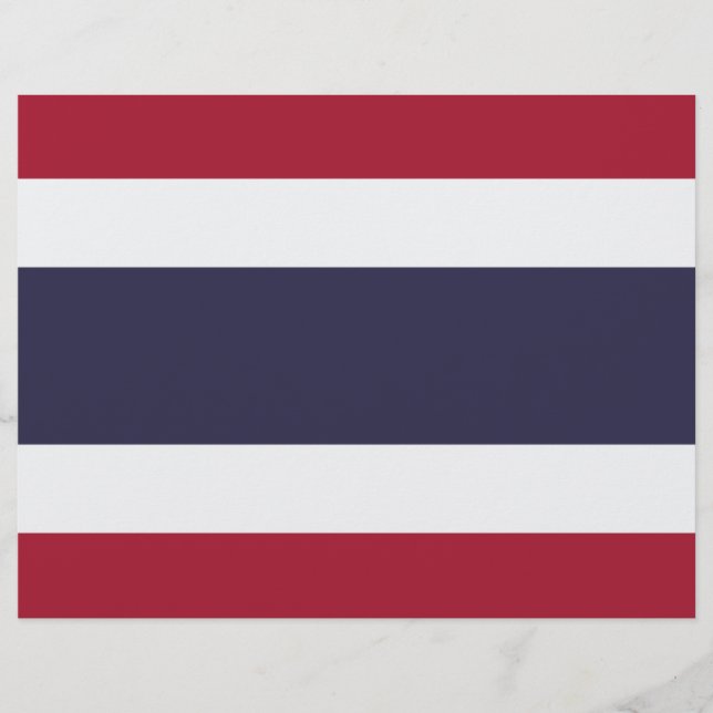 Membrete Cabezal de letras con bandera de Tailandia (Anverso)